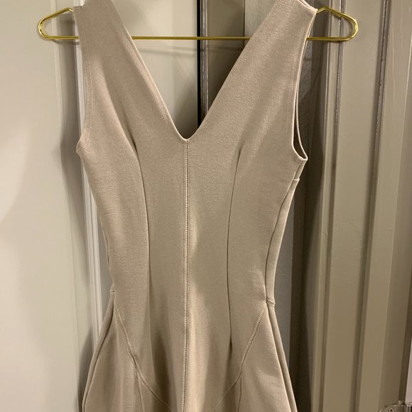 NUDE JUMPSUIT W/ FRONT SLITS SZ SMALL - Picture 5 of 8